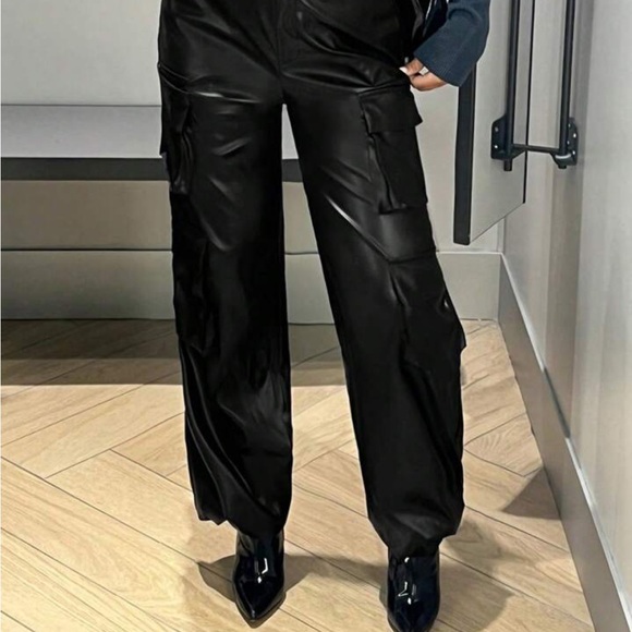 Pleather cargo pants - Picture 4 of 8